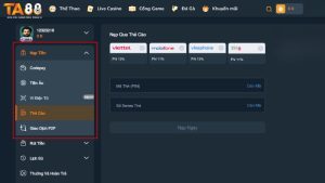 Cách nạp tiền TA88 chi tiết, an toàn giao dịch
