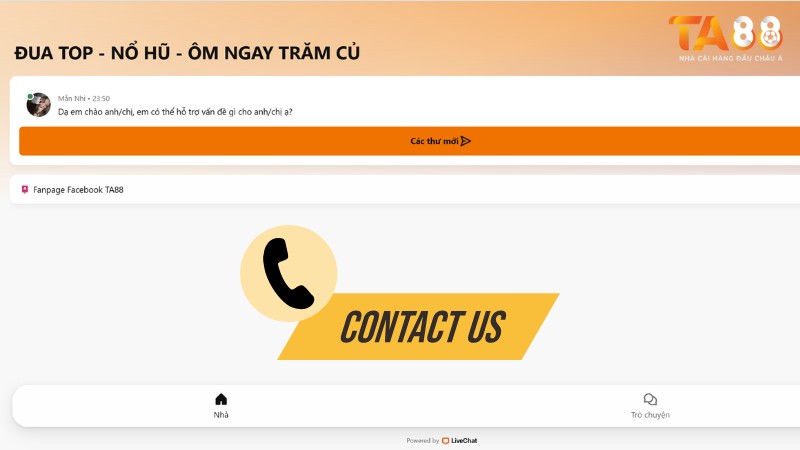 Tổng hợp kênh liên hệ TA88 đang được nhà cái hỗ trợ Tổng hợp kênh liên hệ TA88 đang được nhà cái hỗ trợ