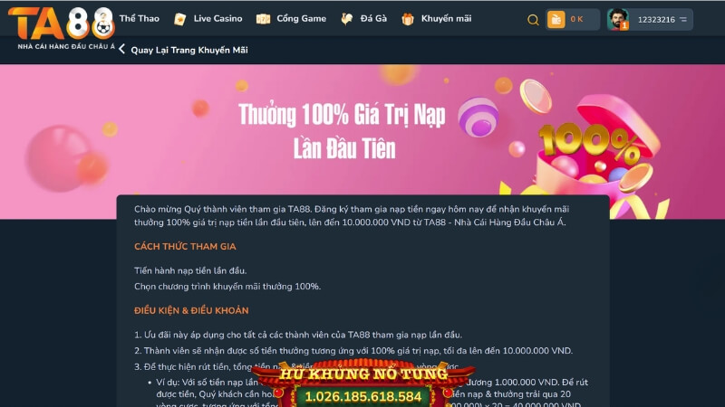 Quyền lợi khi tạo tài khoản mới trên nhà cái TA88 Quyền lợi khi tạo tài khoản mới trên nhà cái TA88