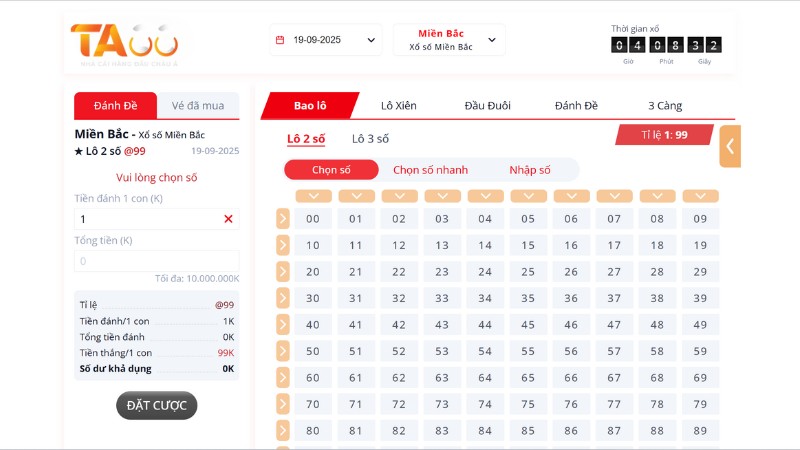 Ưu điểm khi chơi lô đề online tại nhà cái TA88